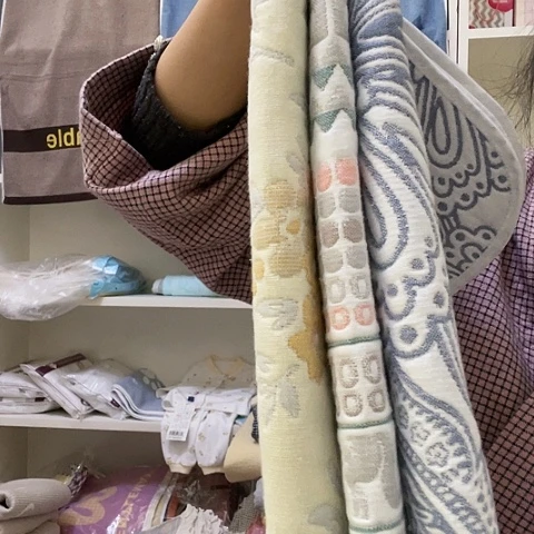 棉六层纱布儿童微瑕枕巾一对