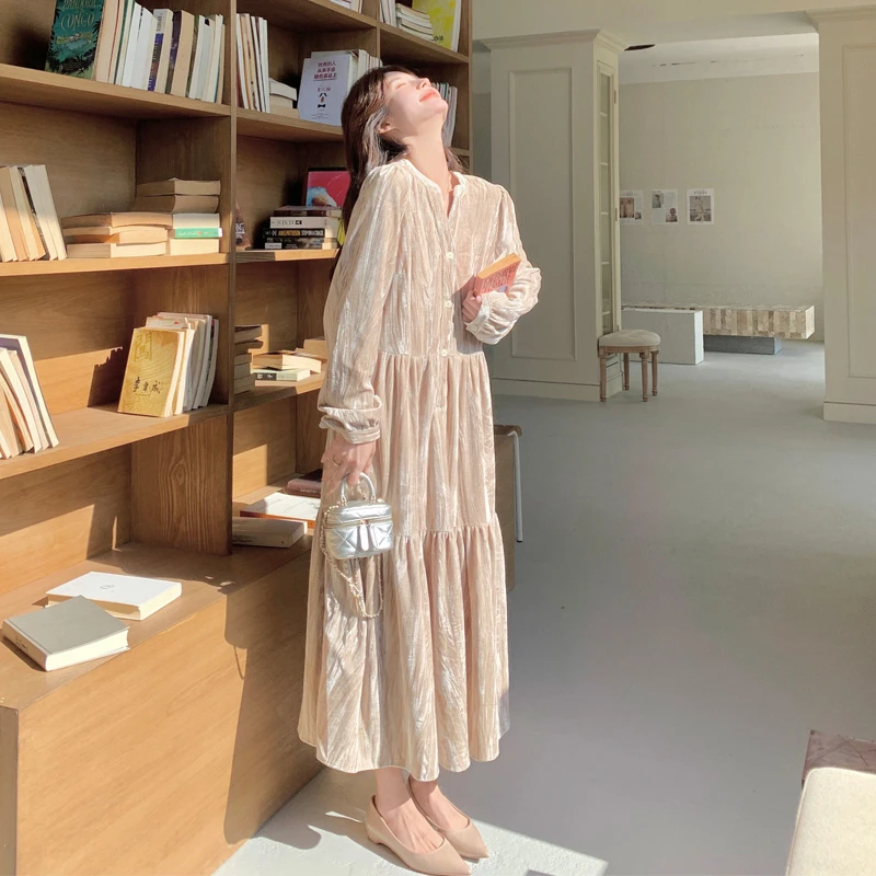 纯欲风法式连衣裙女2025春秋新款今年流行高级氛围感浪漫风茶歇裙