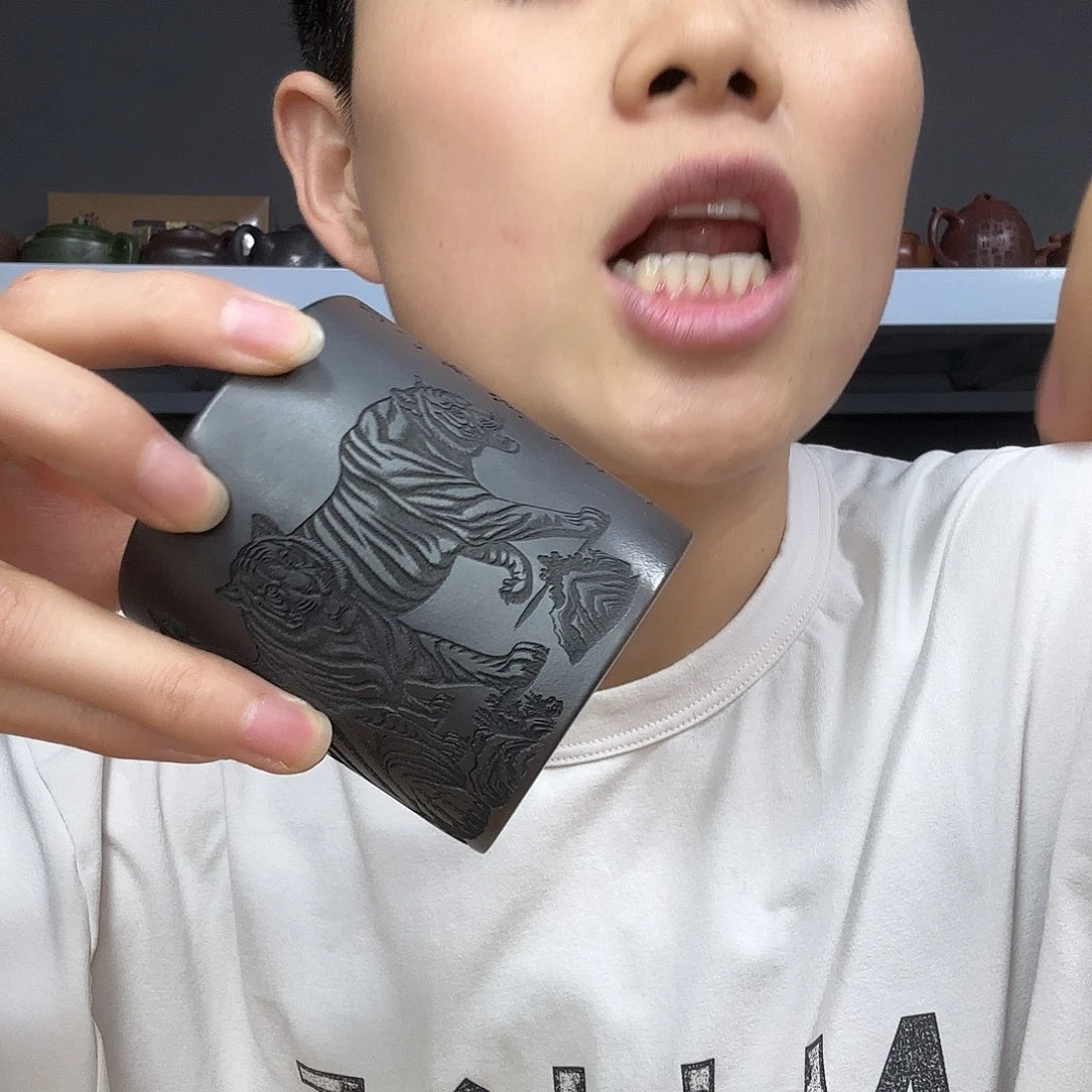 李***森茶壶底槽青民间手艺人全手工制作