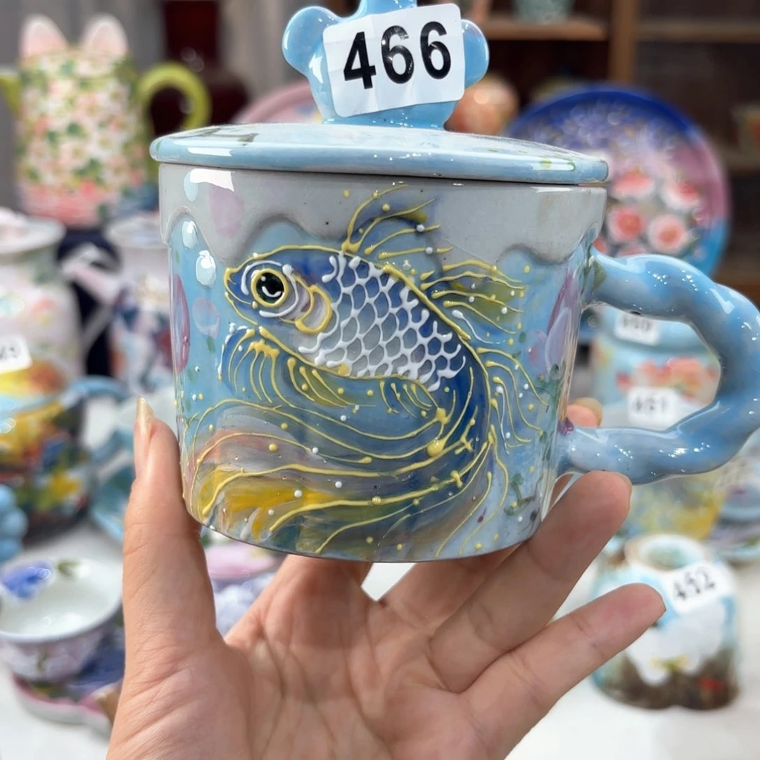景德镇手绘高温釉下彩陶瓷茶具