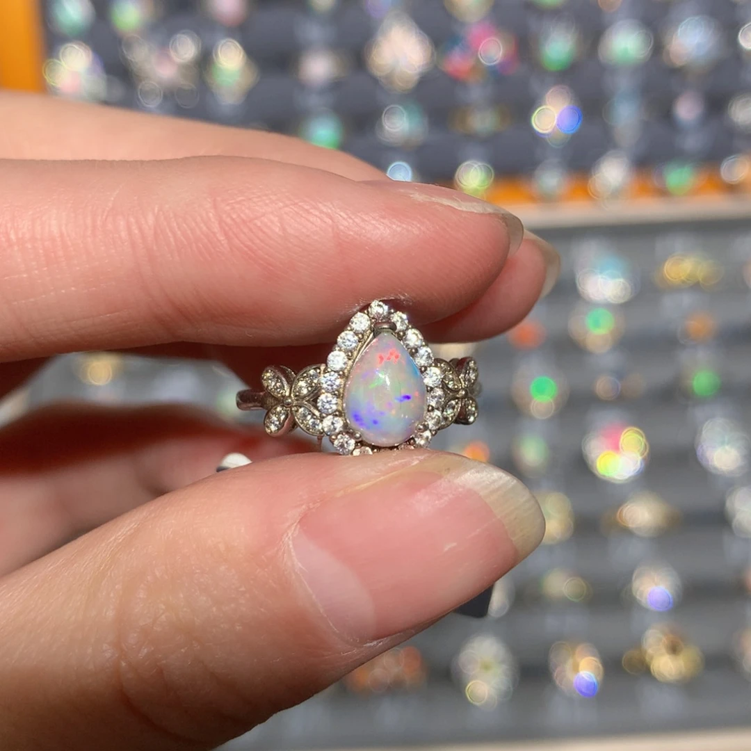 银S925镶嵌欧泊戒指t