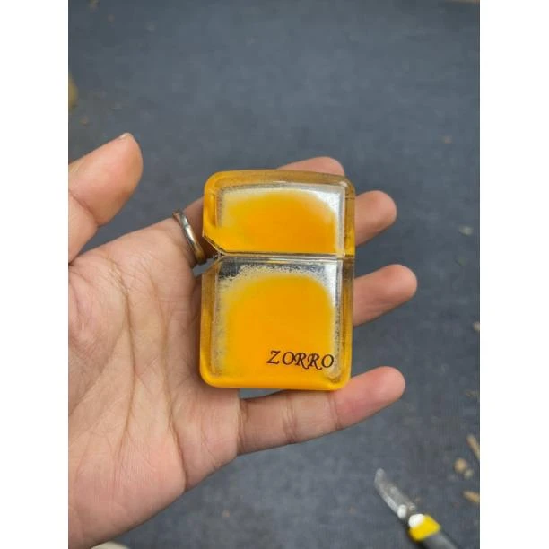 佐罗黄色流沙煤油打火机橙色常规机136