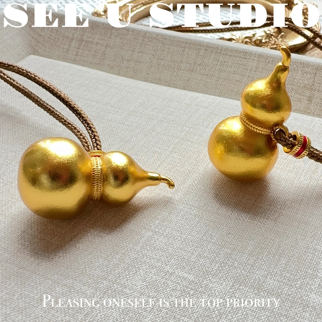 铜合金项链 复古小众古法编绳【葫芦】项链