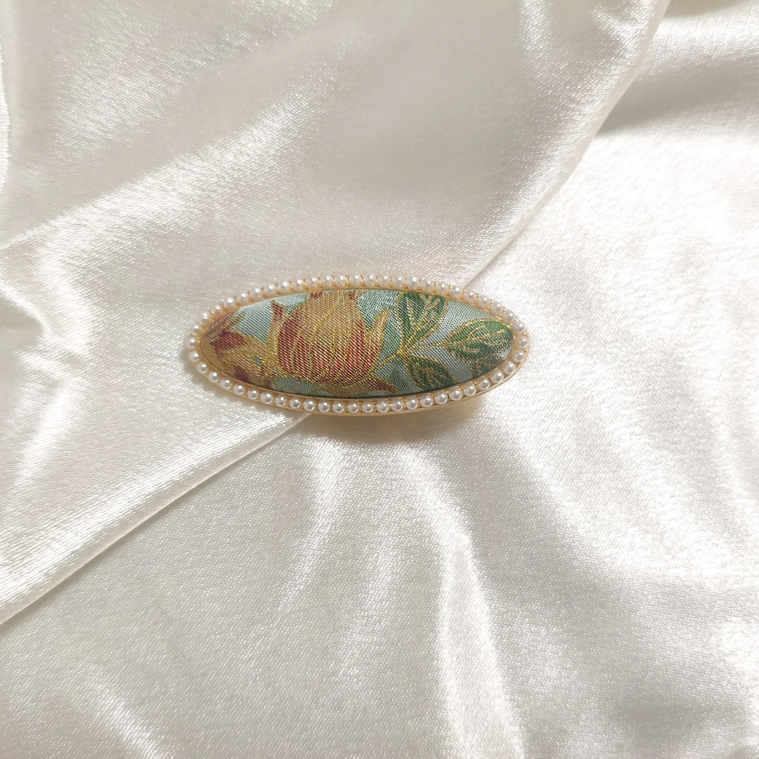 玉琼楼宋锦纯手工缝制国风高级感发夹女发饰