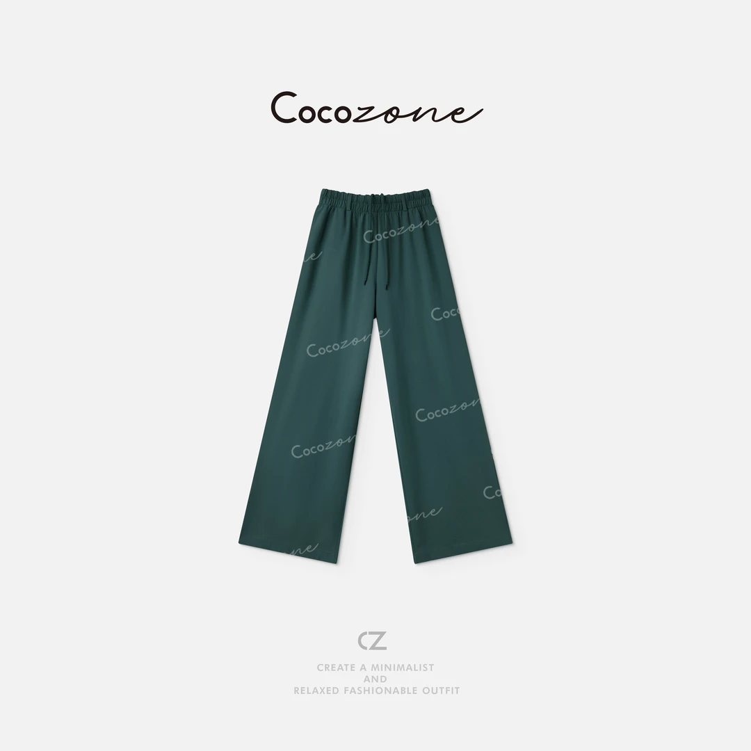 COCO ZONE 刘一一【100棉】纯色极简垂坠松弛感休闲裤 CD2A1641