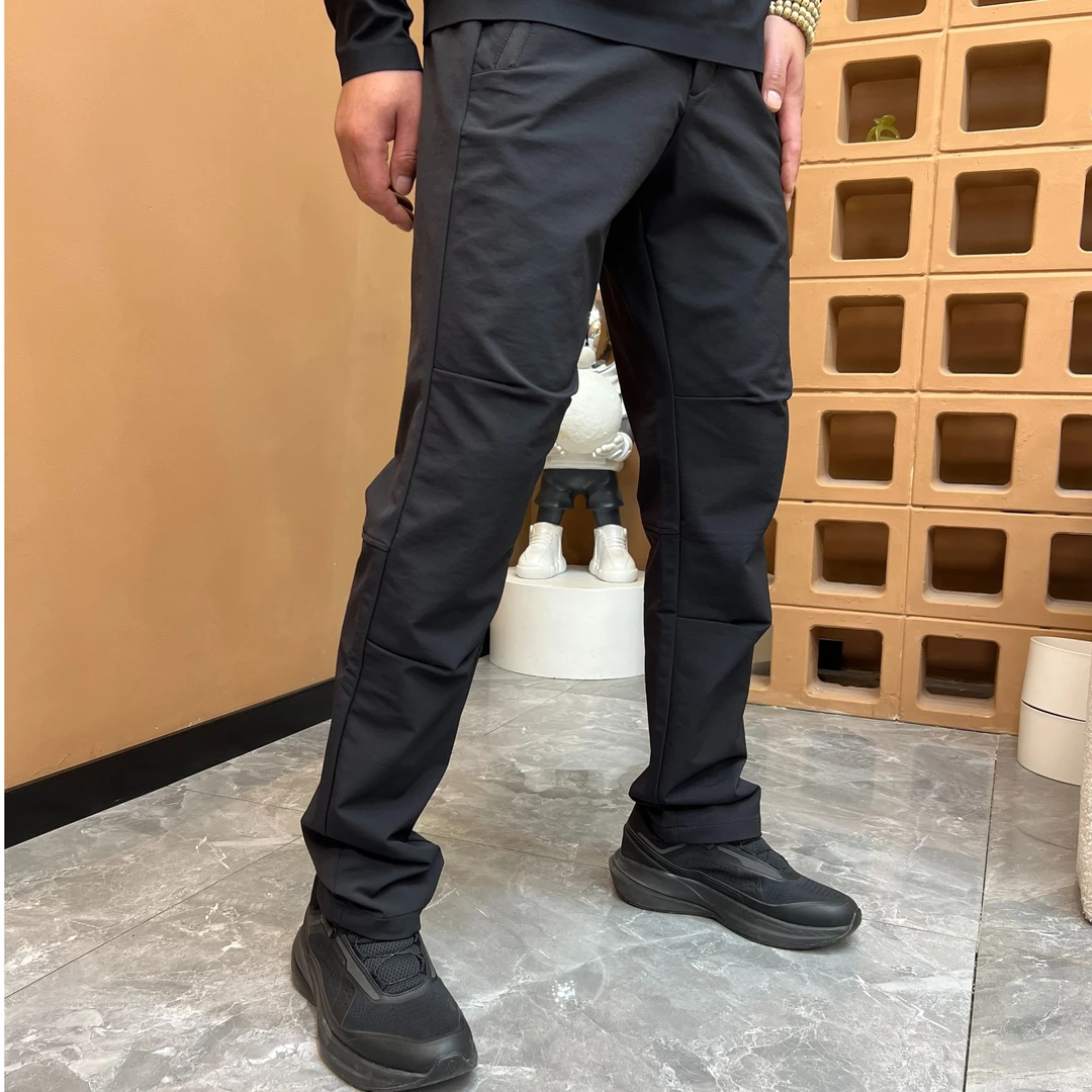 2025户外男款防风防泼水耐磨四面弹秋冬拉绒男士直腿潮牌休闲裤