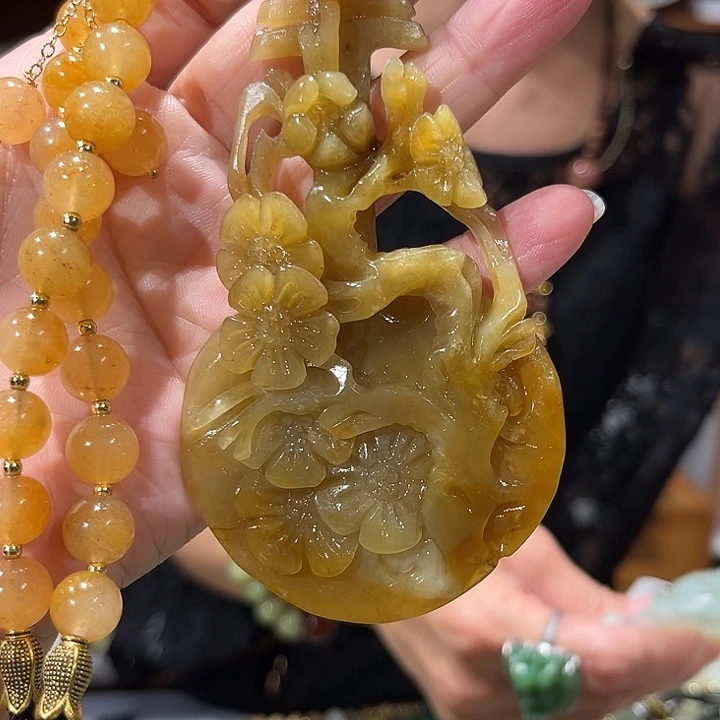 未镶嵌岫玉毛衣链
