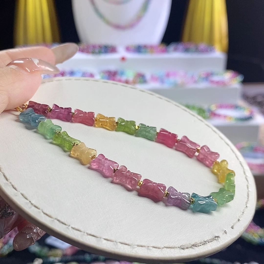 未镶嵌手链碧玺蝴蝶结