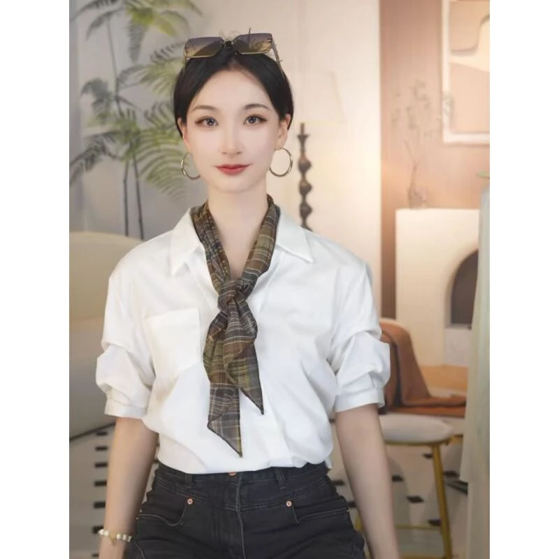 P13【咖掉格子】乔其双绉25*130左右精致小飘带