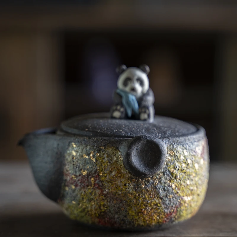 【静姐小院】坐着熊猫宝瓶160CC（高越S0098）口径8.5cm高9.5cm