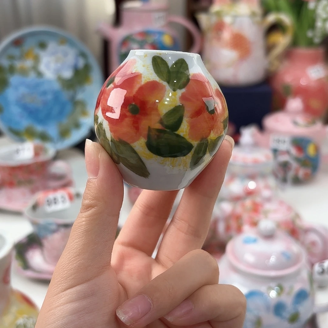 景德镇手绘高温釉下彩陶瓷茶具