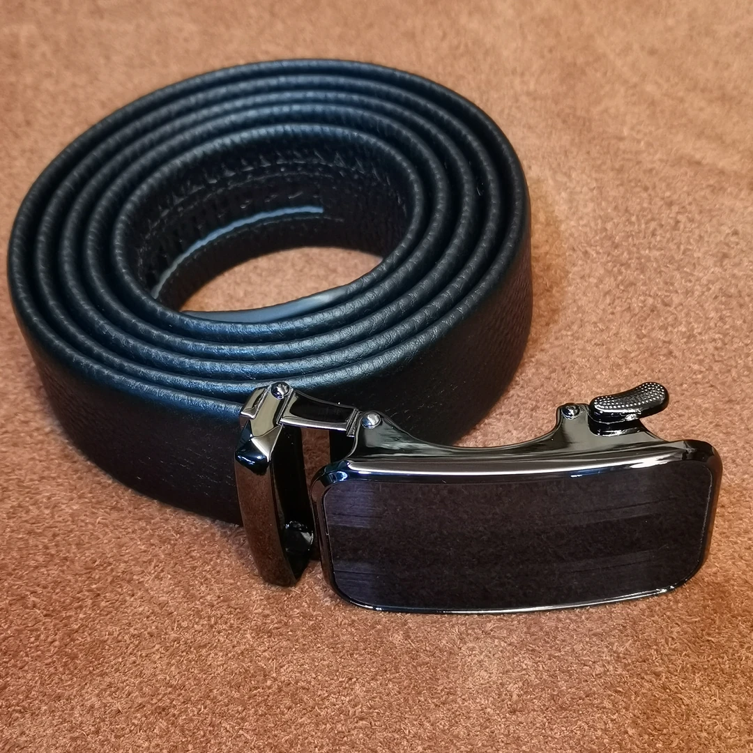 牛皮自动扣腰带商务经典百搭