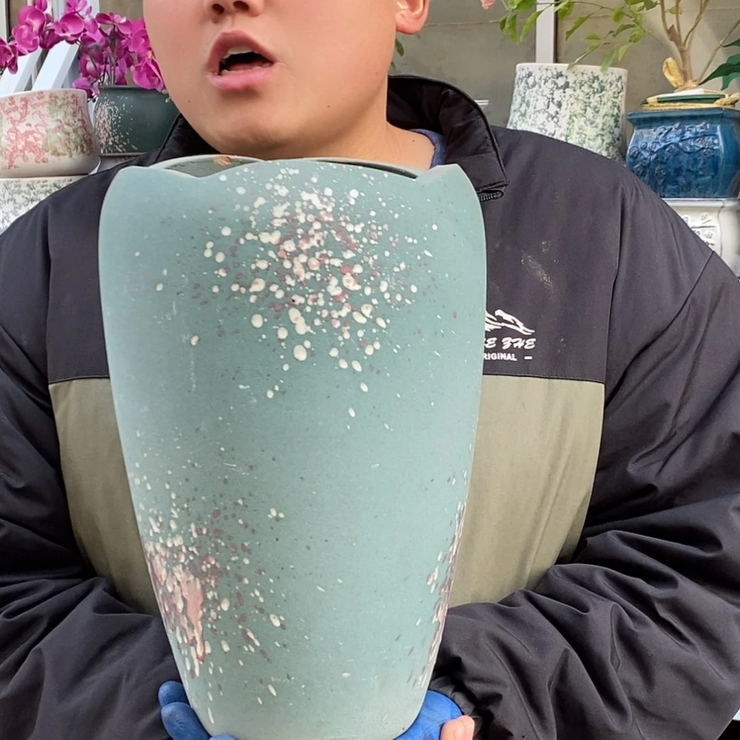 紫砂花盆口18高32福利