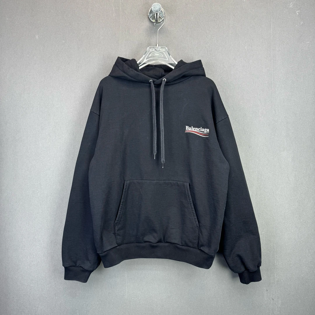 99新 Balenciaga/巴黎世家 XS码/S码/经典海浪字母连帽卫衣