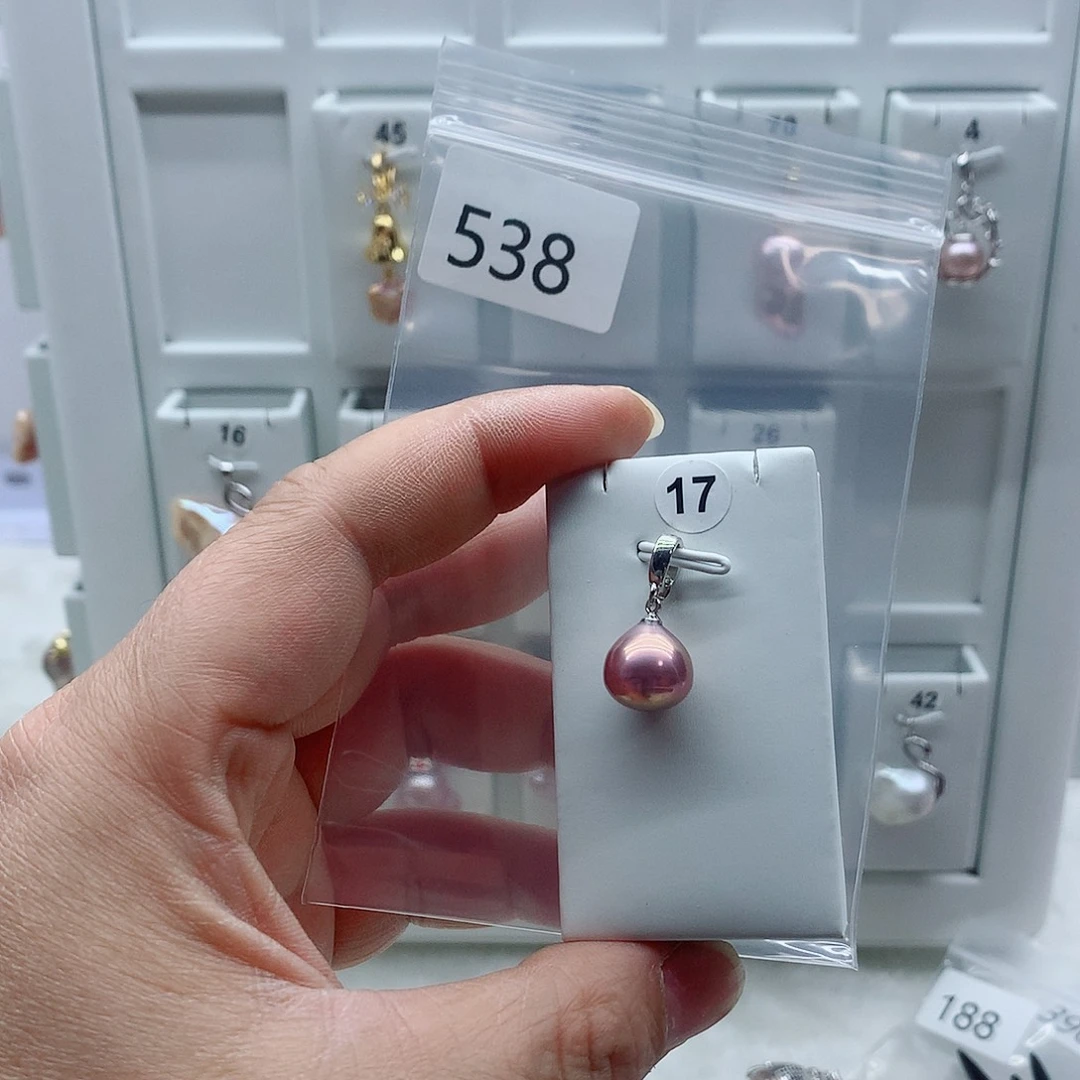 合金吊坠(不含链)淡水珍珠