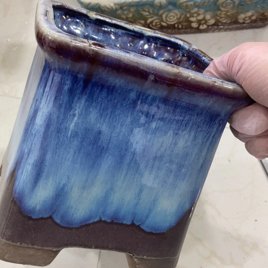 红陶高温陶瓷花盆瑕疵