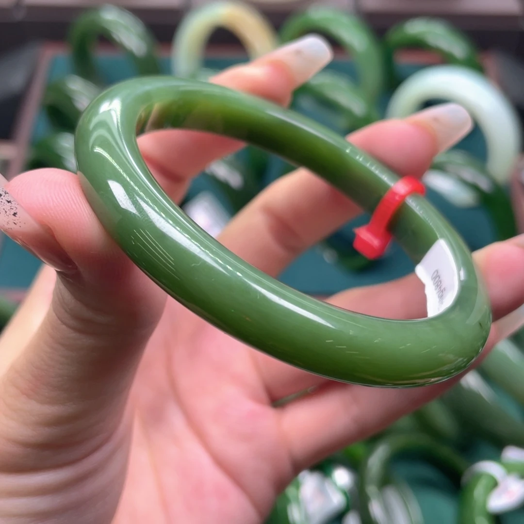 和田玉（碧玉）未镶嵌手镯5758