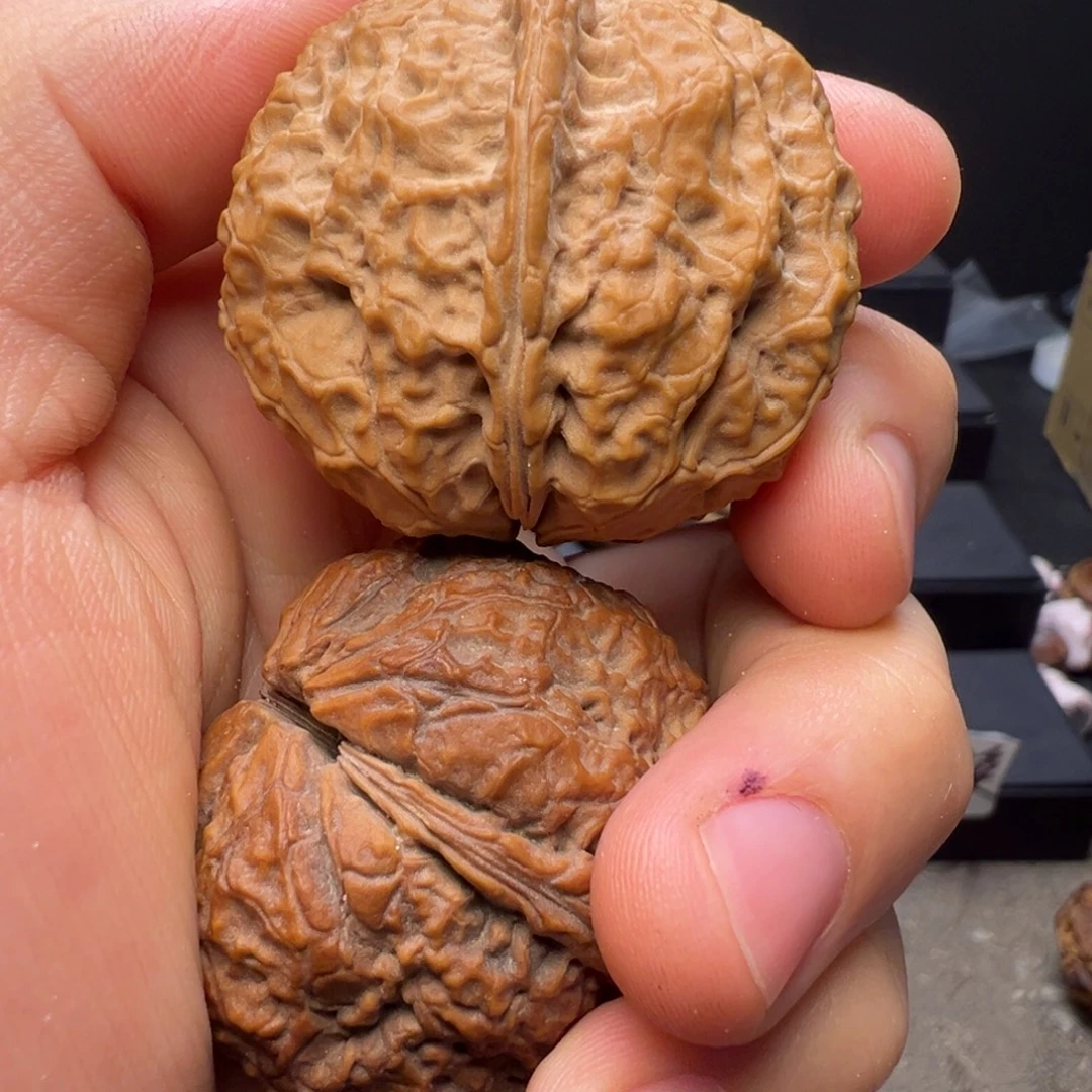 文玩核桃吊坠龙脊金蟾42mm