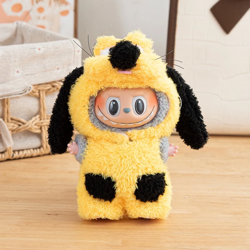 拉布布娃衣坐坐派对娃衣17cm搪胶公仔衣服