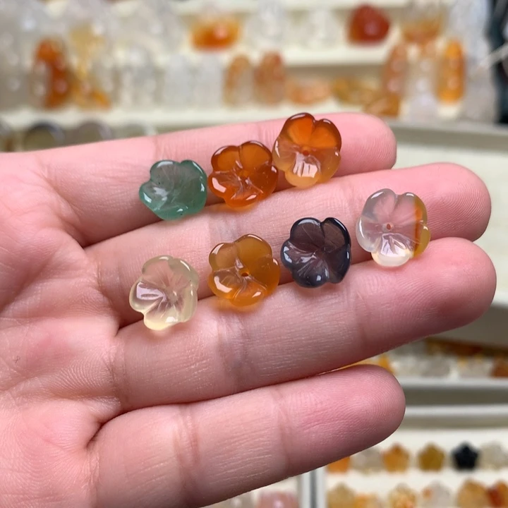 玛瑙/玉髓未镶嵌玛瑙碗花/只