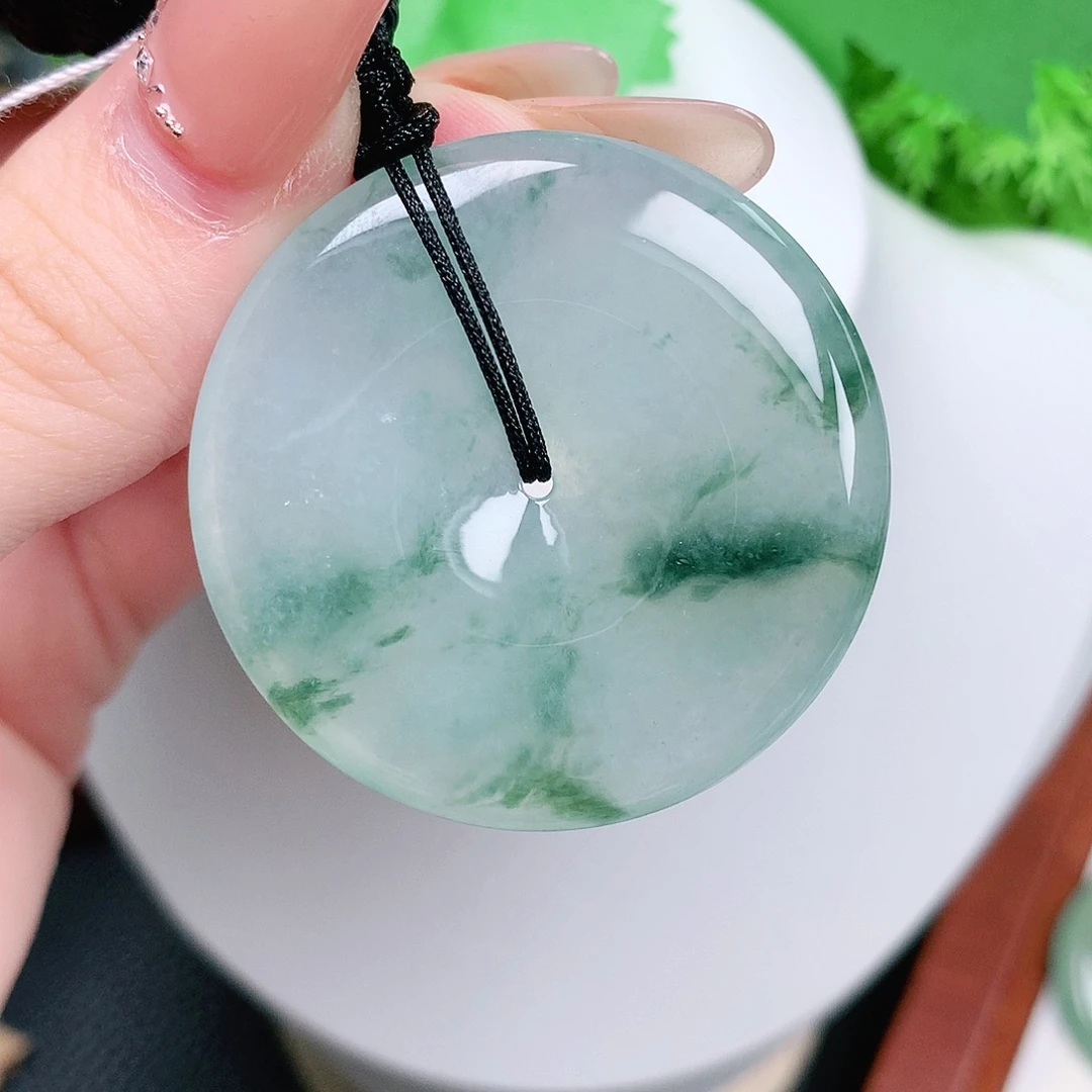 翡翠未镶嵌颈饰平安39.2-6.2