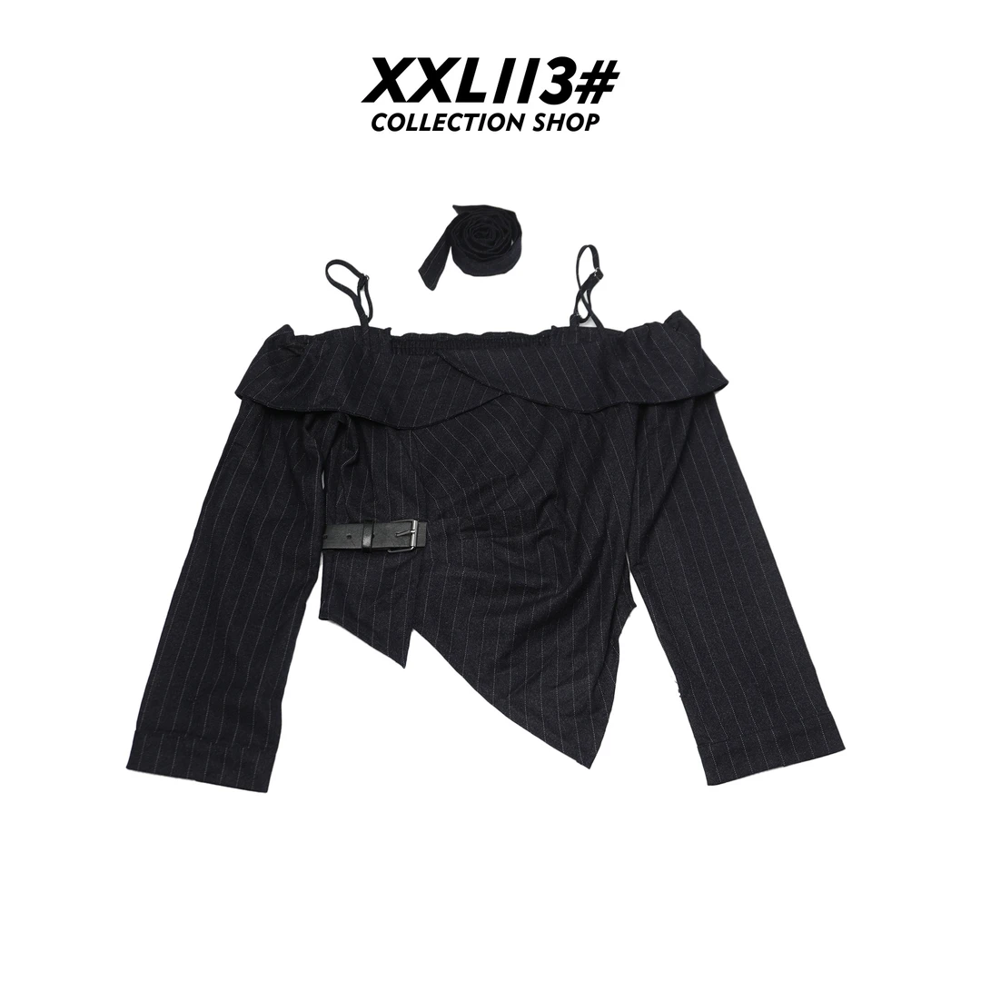 113* CENTRALIZED SHOP修身型温柔风吸汗荷叶边长袖T恤X5F27I6935