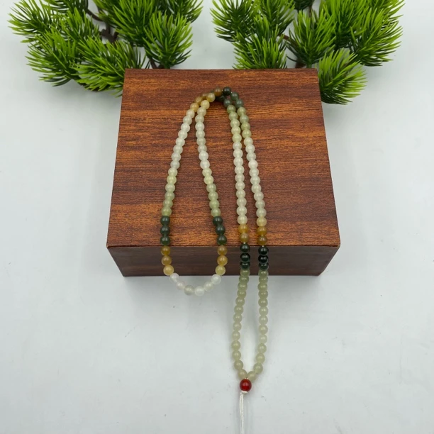 和田玉天然精美多宝5mm圆珠挂链女士项链时尚百搭5-12多样性发一