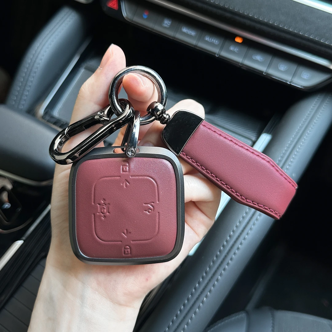 适用极氪钥匙套007金属壳7X高档款极客车钥匙套/mix真皮卡片车扣