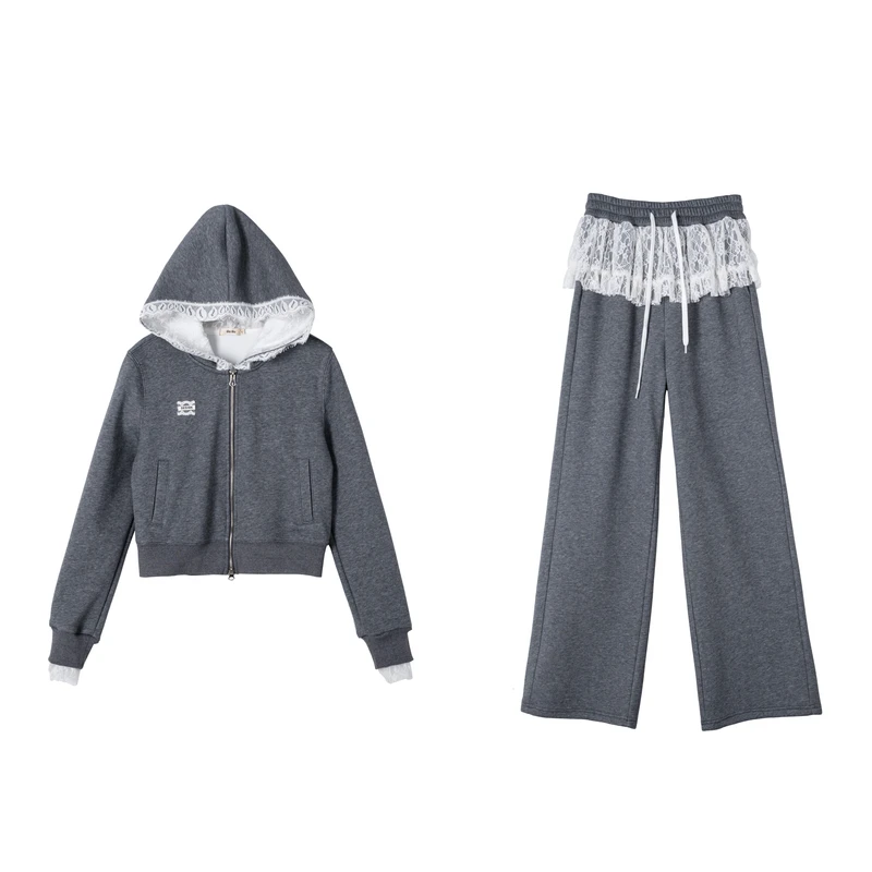 068-「伊丽莎白」气质轻奢时尚高定休闲重工运动设计师韩版秋冬套装