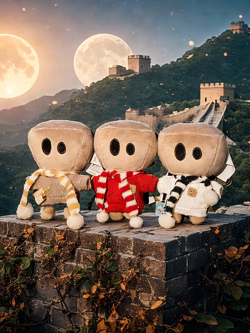 dsp玩偶红围巾棕毛衣小D白色娃衣衣服薛之谦纸袋人变装（只售衣服）