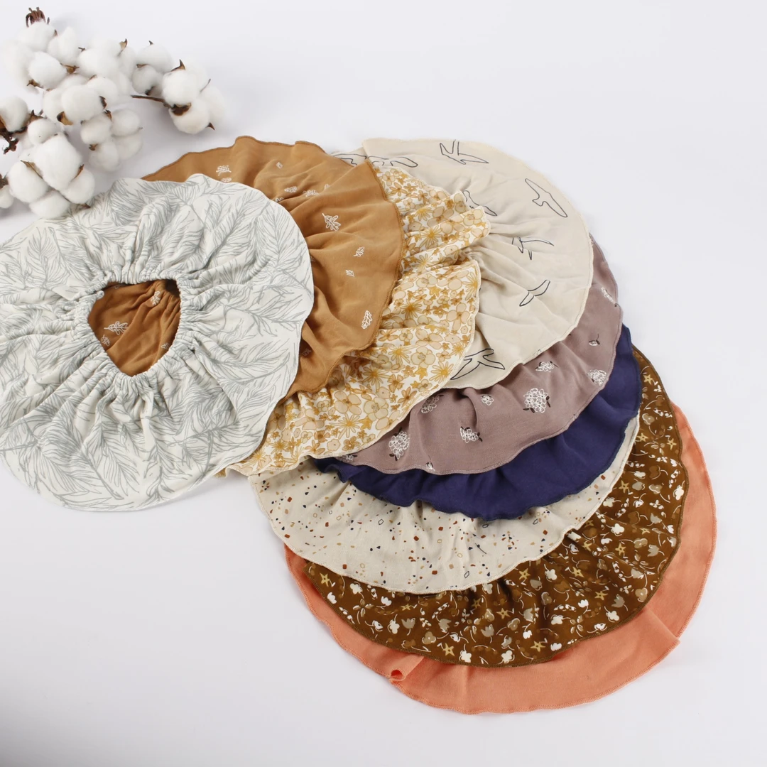 北欧ins风围兜婴儿360防吐奶宝宝假领荷叶边