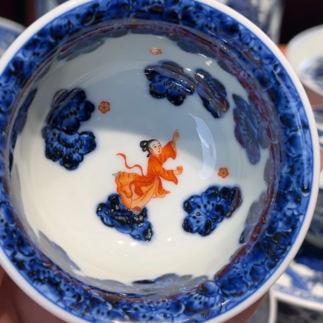 兰***山青花雯华堂手绘杯杯