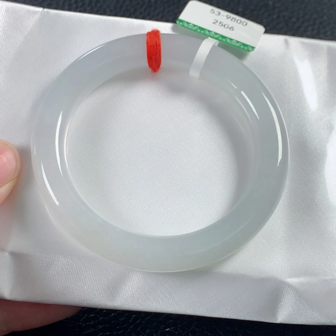 翡翠手镯未镶嵌缅甸天然翡翠手镯53圈口