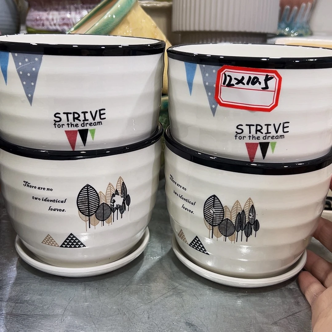 外贸尾单陶瓷花盆凑单10米包邮