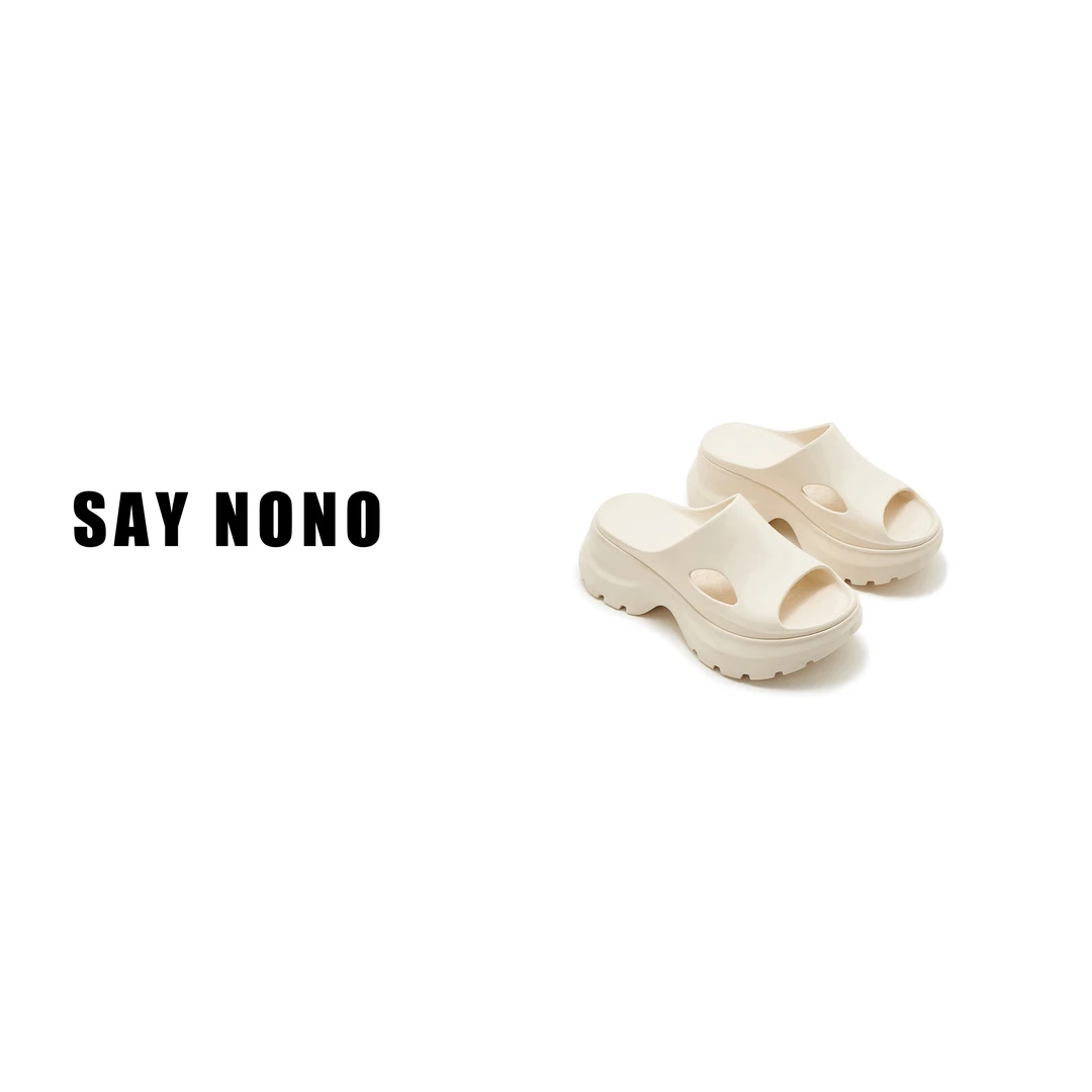 Say nono  2透气极简质感厚底舒适百搭通勤日常凉拖鞋5cm