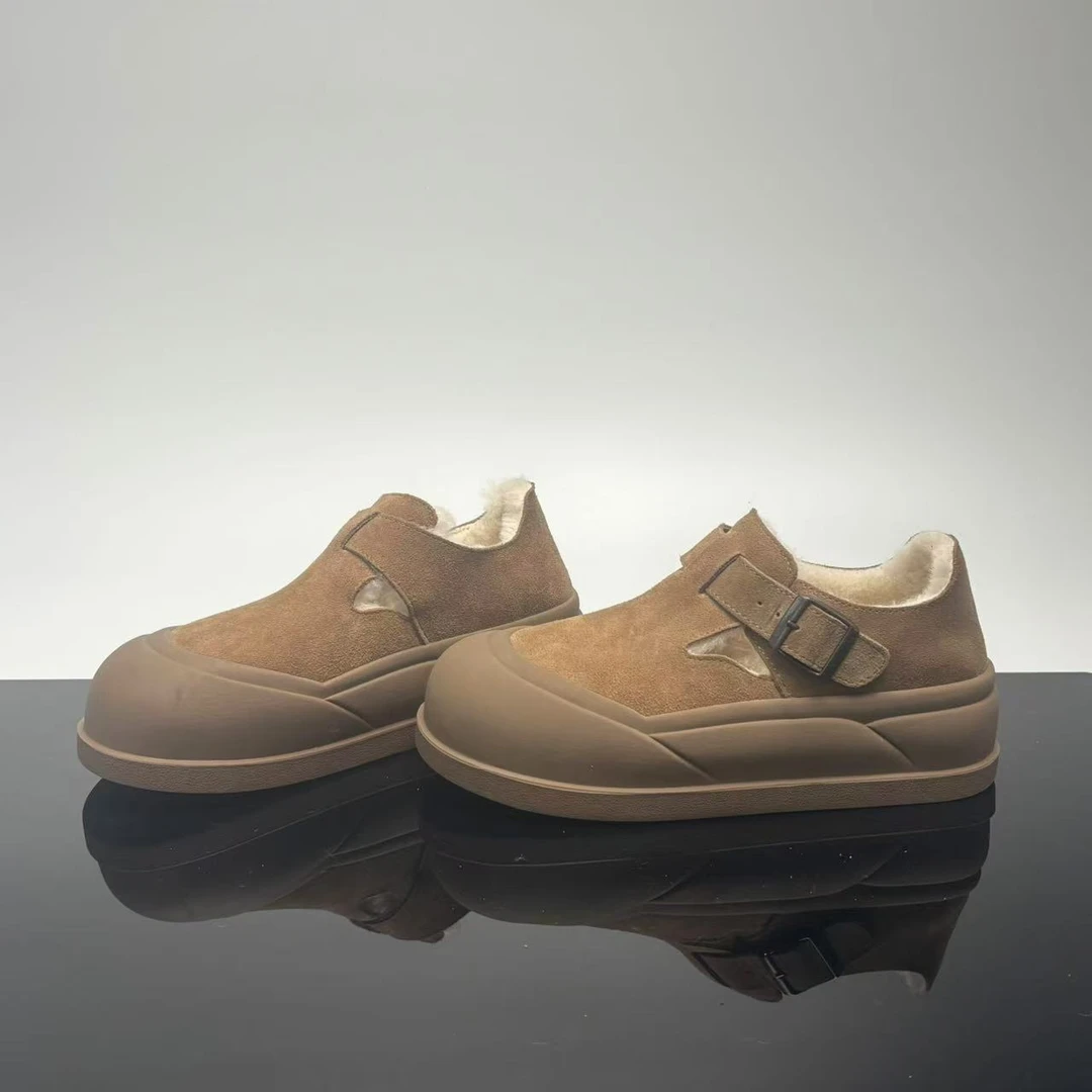 加绒勃肯鞋时尚百搭新款平底反绒休闲女鞋 916-1