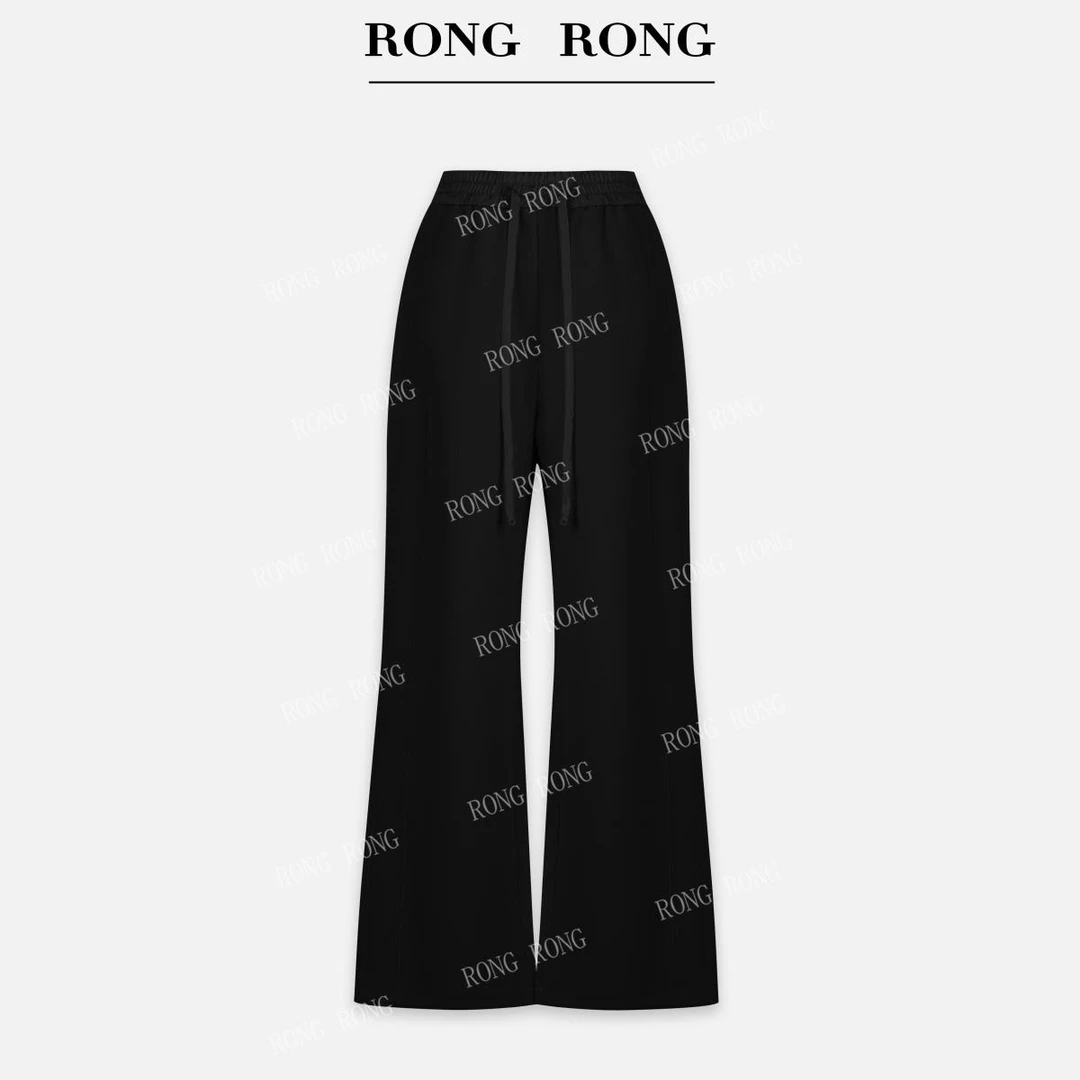 溶溶【优雅姿态】RONGRONG 羊毛空气层混纺斜纹垂感显瘦休闲裤51533