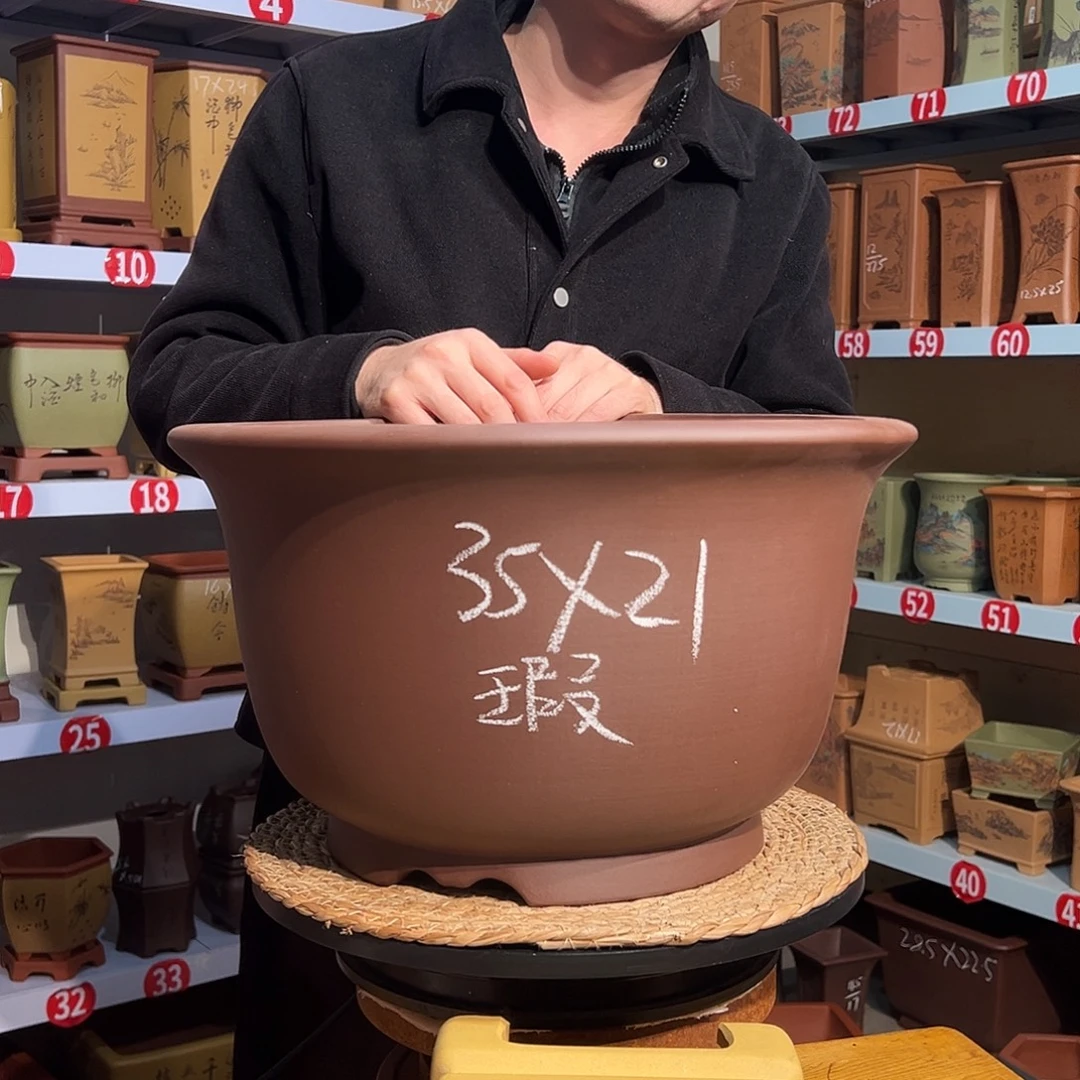 老***壶天心紫砂手工花盆