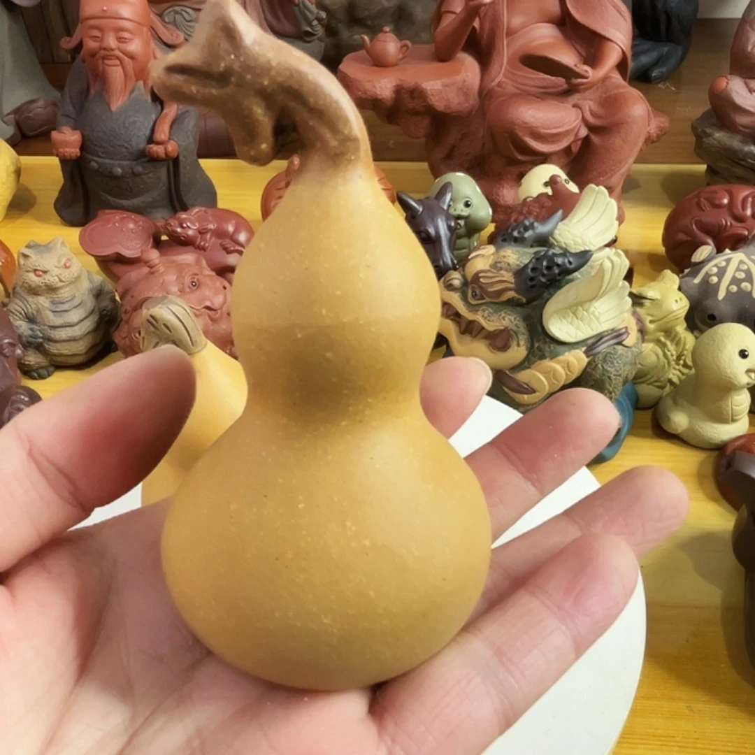 紫砂茶宠葫芦原矿黄段