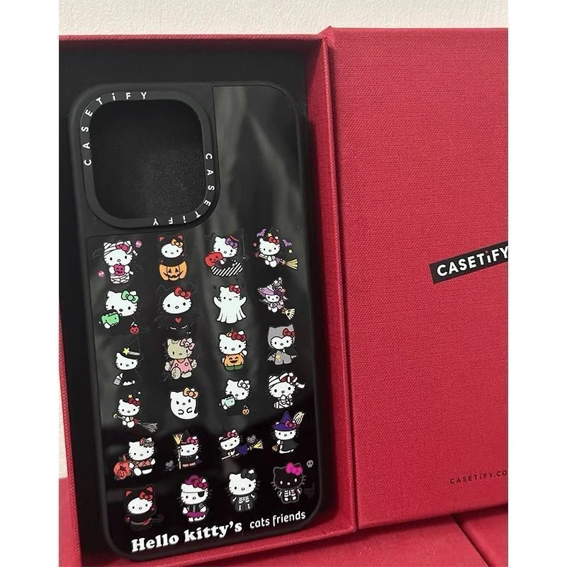 CASETiFY联名爆款爱心草莓KT猫iPhone16/15promax手机壳14镜面13