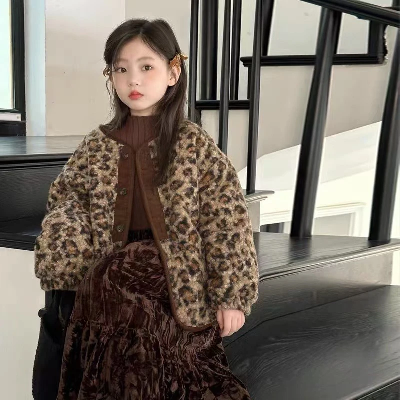 佐拉佐依2025春季新款儿童爆款豹纹洋气潮童必备单品外套