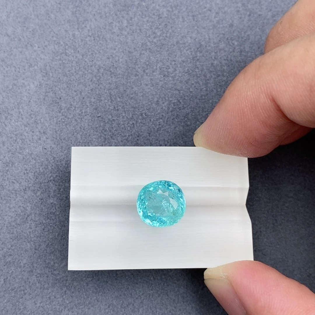 帕拉依巴碧玺珠宝半成品未镶嵌5.4ct吉尔德帕拉伊巴