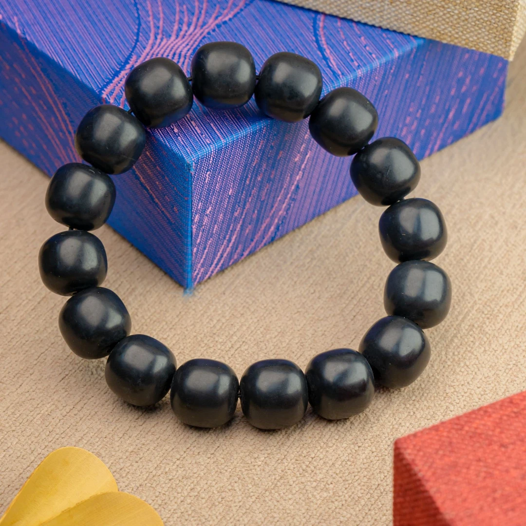 天然和田玉墨玉手串SHTM6