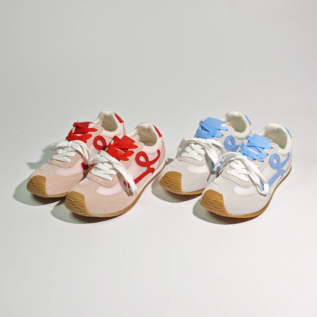 【游鹿鹿】百诗恋 爆款夏季透气网面双鞋带德训鞋(跟高3cm)