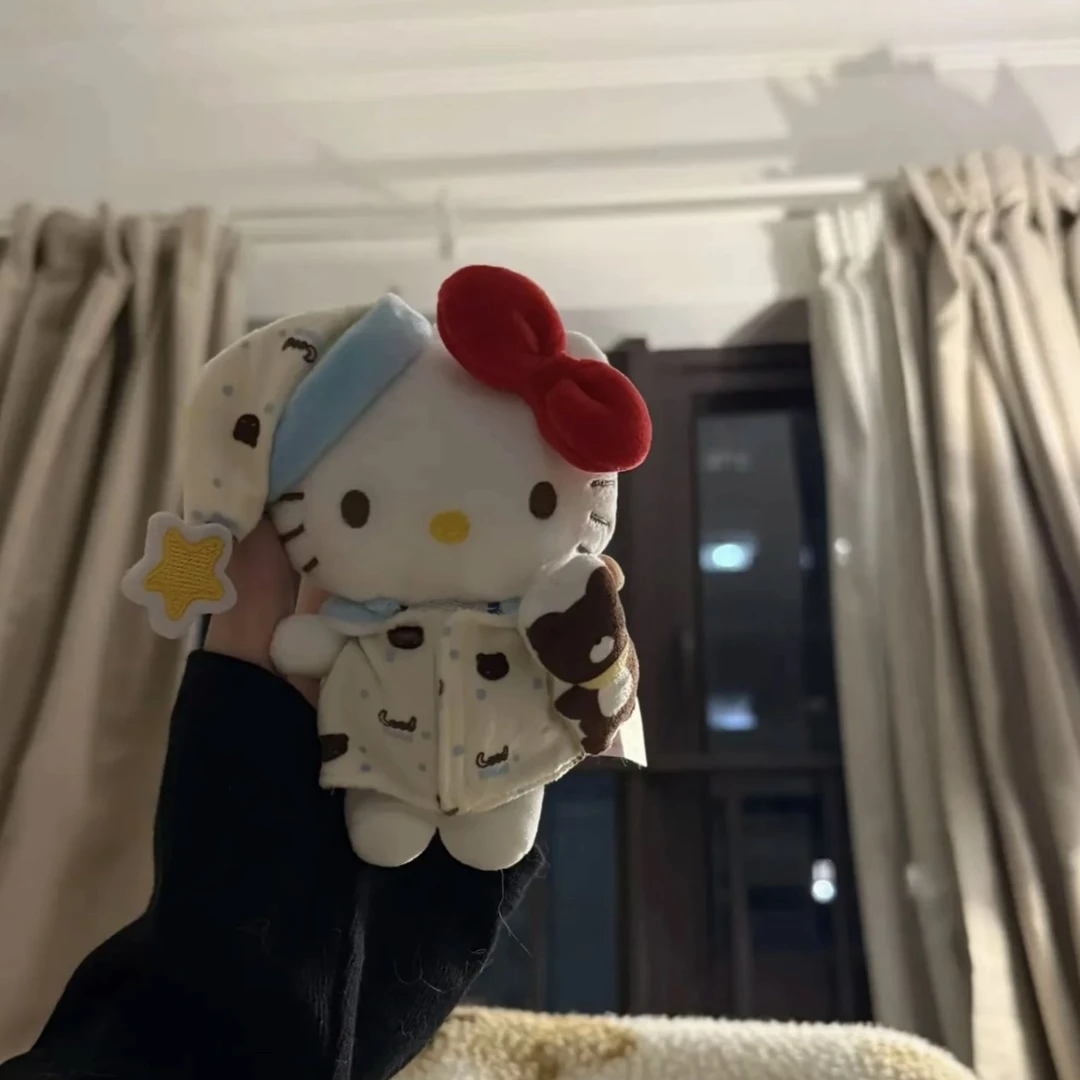 【正版授权】抱小熊睡衣kitty毛绒挂件