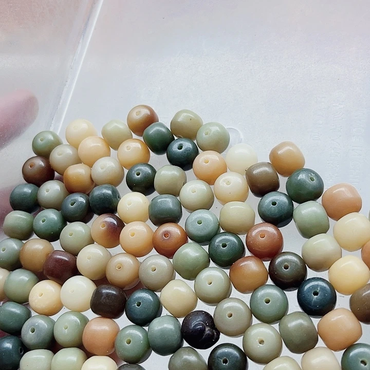白玉菩提吊坠瑕疵11青提汉堡134颗