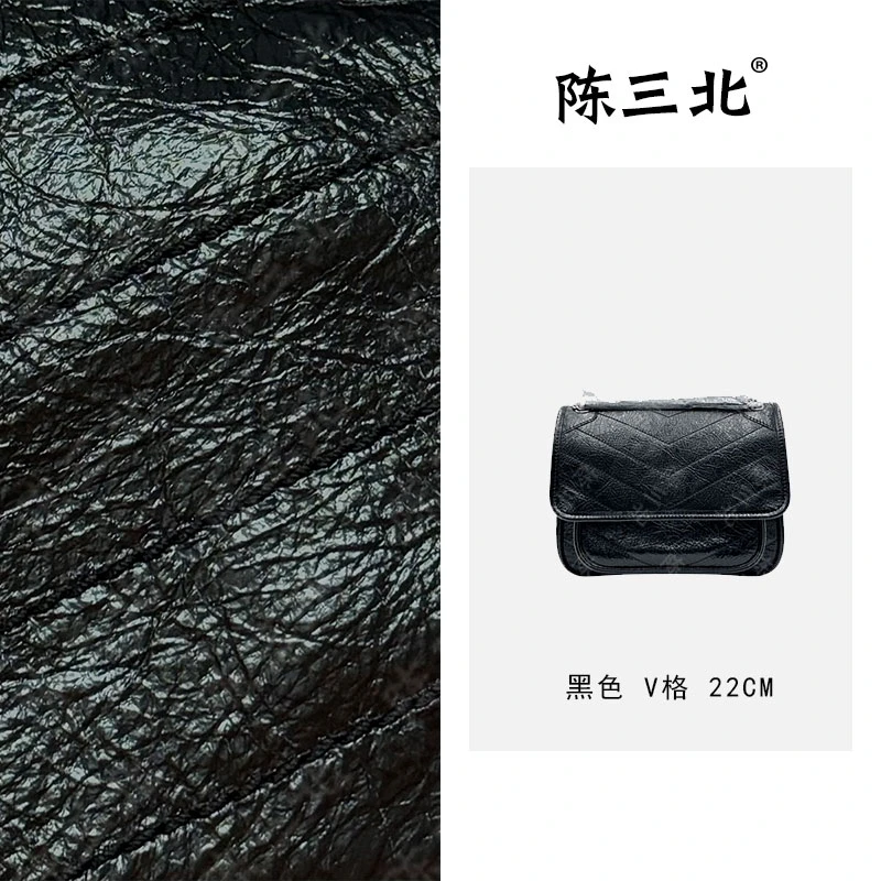陈三北RCC338【V格小号】黑色-原厂头层油蜡牛皮 斜挎女包