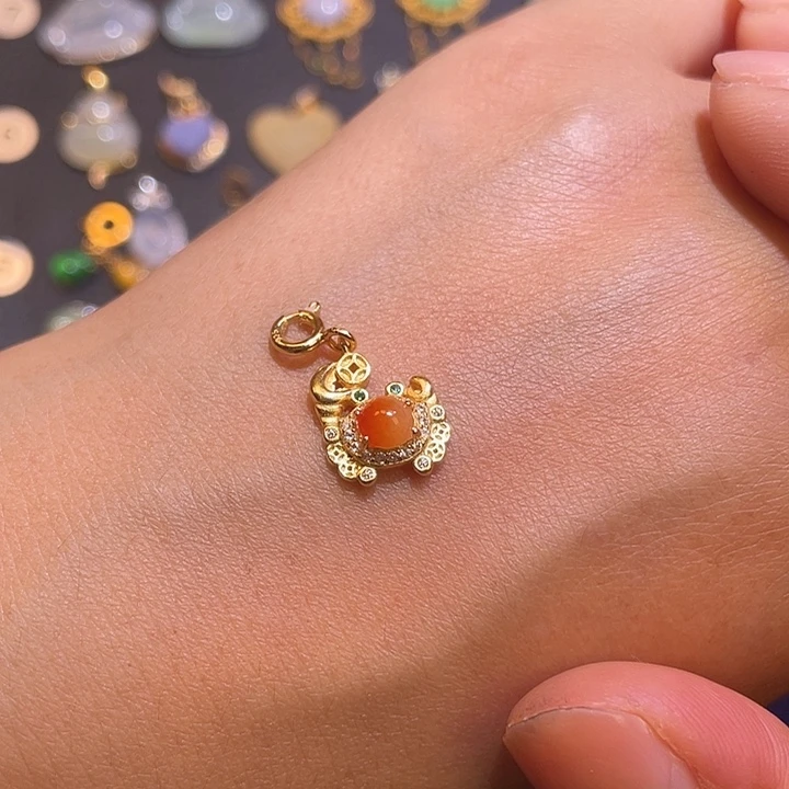 翡翠银S925镶嵌颈饰