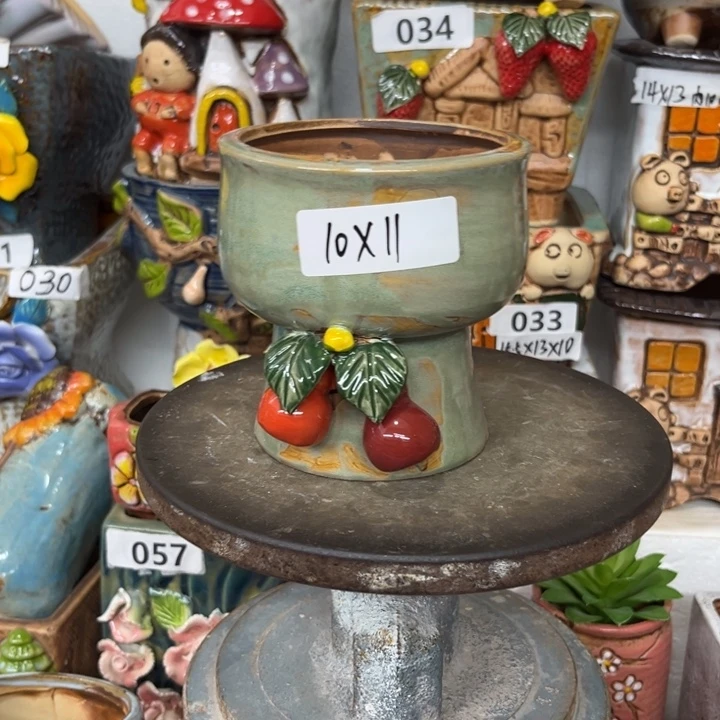 紫砂花盆粗陶材质多肉花盆