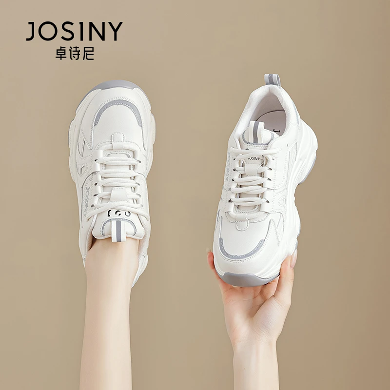 卓诗尼厚底增高老爹鞋女2025年春季新款百搭时尚运动舒适休闲鞋子